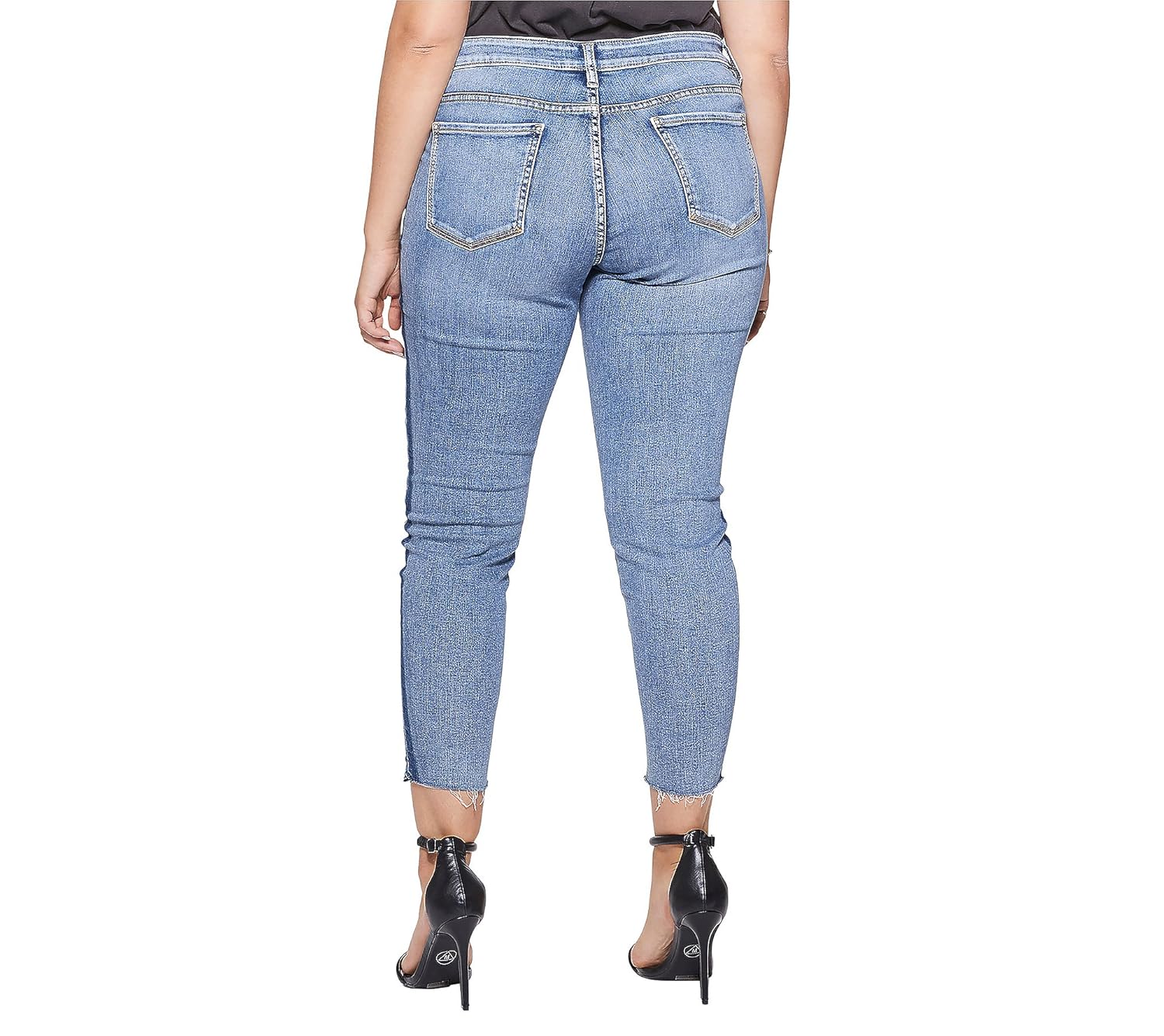 silver aiko ankle skinny jeans