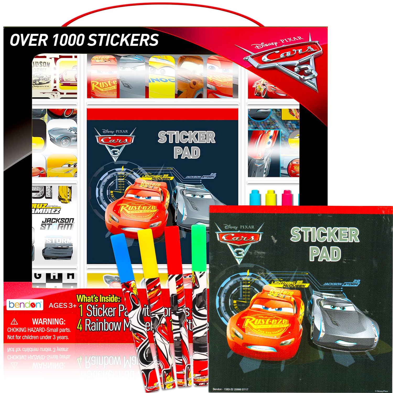 Disney Cars Sticker Activity Set for Boys and Girls - Over 1000 Cars ...