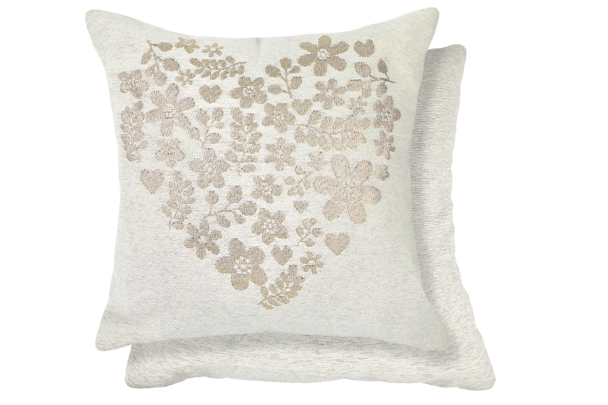 Emma Barclay Amor Heart - Cushion Cover in Natural - 17x17 (43x43cm)
