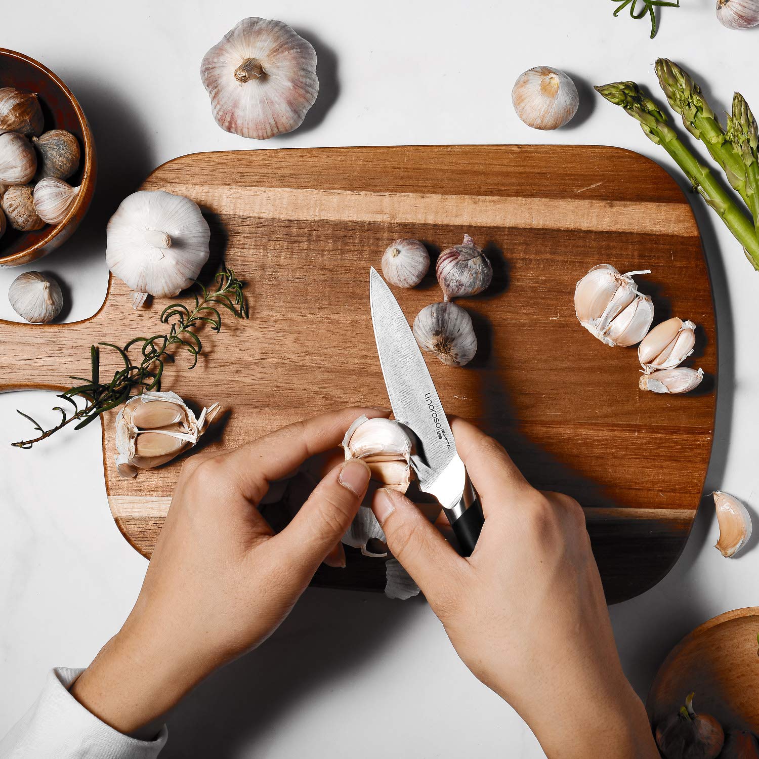 linoroso Paring Knife Fruit Knife Ultra Sharp Small Kitchen Knife 4.5