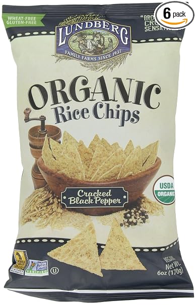 Lundberg Family farms chip Rice crck blk ppr 6oz (073416035386)
