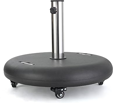 Hercules 88lbs paraguas Base W/ruedas y mango de varilla de acero
