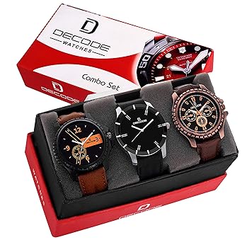 Analogue Black Dial Boys & Mens Combo Of 3 Watch (Combo Of 3 Amazing Watches)