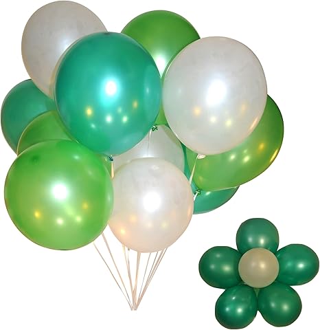 Amazon 風船 ホワイト グリーン 40個 30cm 披露宴 パーティー お祝い イベント 装飾 演出 バルーン 風船 バルーン おもちゃ