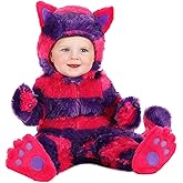 Infant Curious Cheshire Cat Halloween Costume, Striped Wonderland Feline Outfit