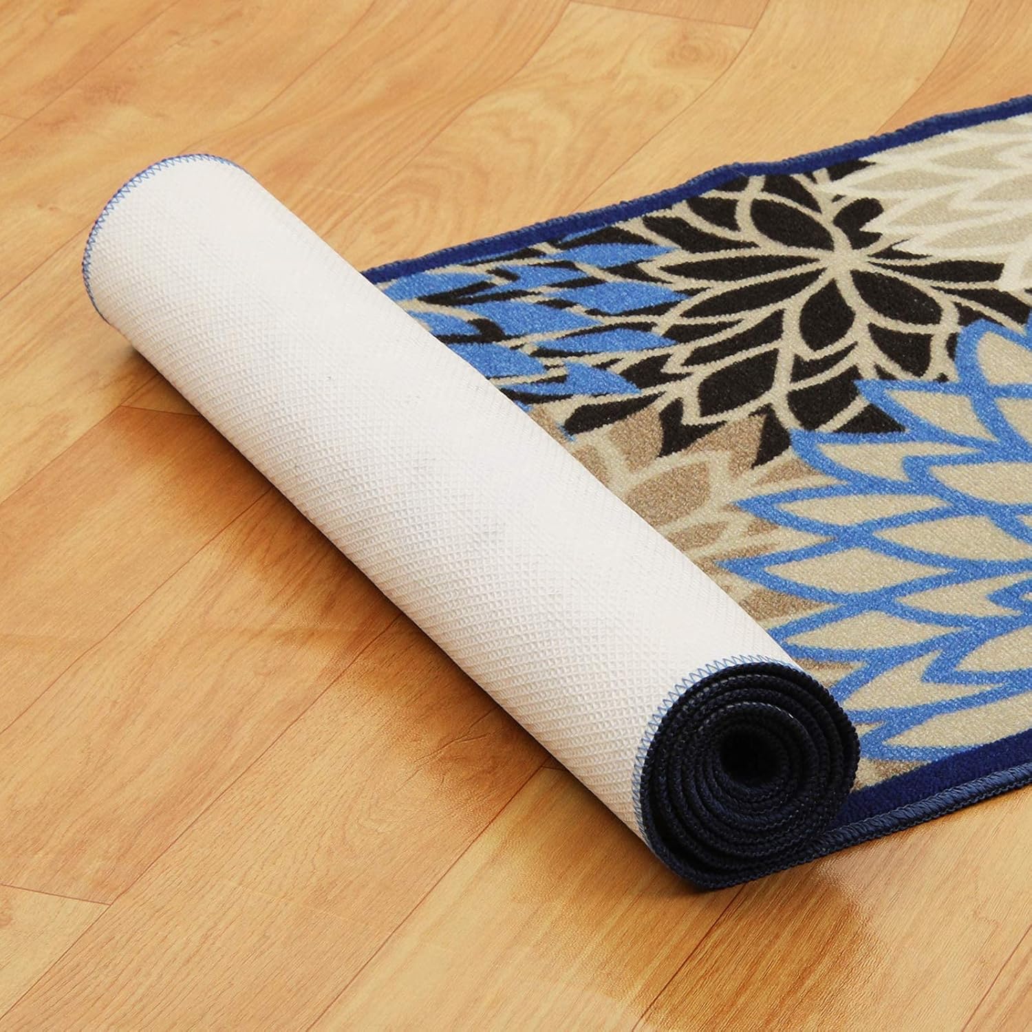 HEBE Floral Medallion Runner Rug 2'x6' Non Skid Washable Accent Distressed Throw Rugs Floor Carpet for Door Mat Laundry Room Entryway Hallways: Kitchen & Dining