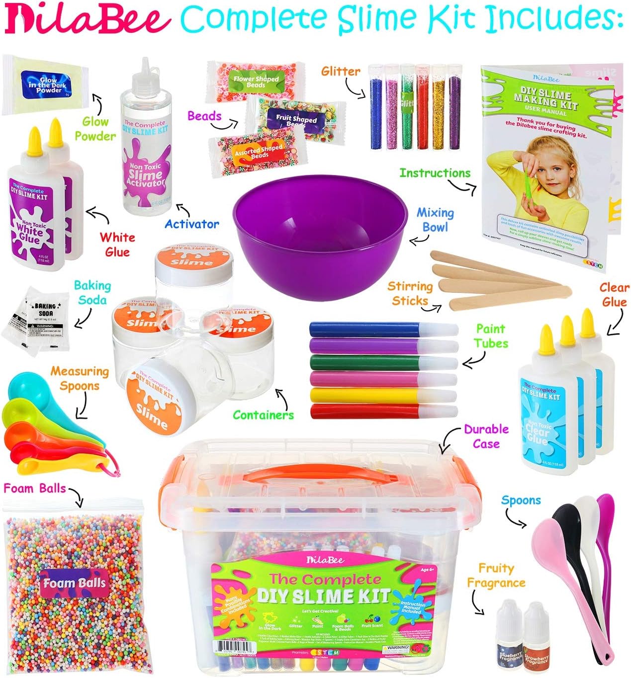 DIY Slime Making Kit Super Jumbo Starter Set Safety Tested Certified