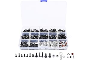 FPVDrone 500PCS RC Car Screws Kit M3 M4 Hex Screws Nut Shell Buckle RC Repair Kit for 1/8 1/10 1/12 1/16 Scale Traxxas Axial Redcat HPI Arrma Losi