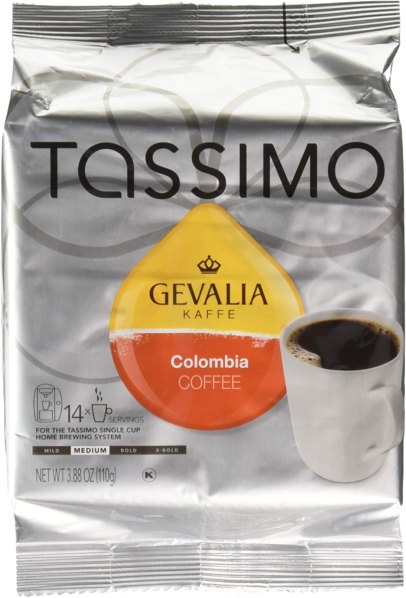 Gevalia Colombian T Disc Capsule Coffee, 3.88 Ounce - 5 Count, Pack of 1