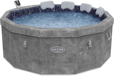 Lay-Z-Spa Carrara 140 AirJet Massage Foam Wall Hot Tub 4-6 Person