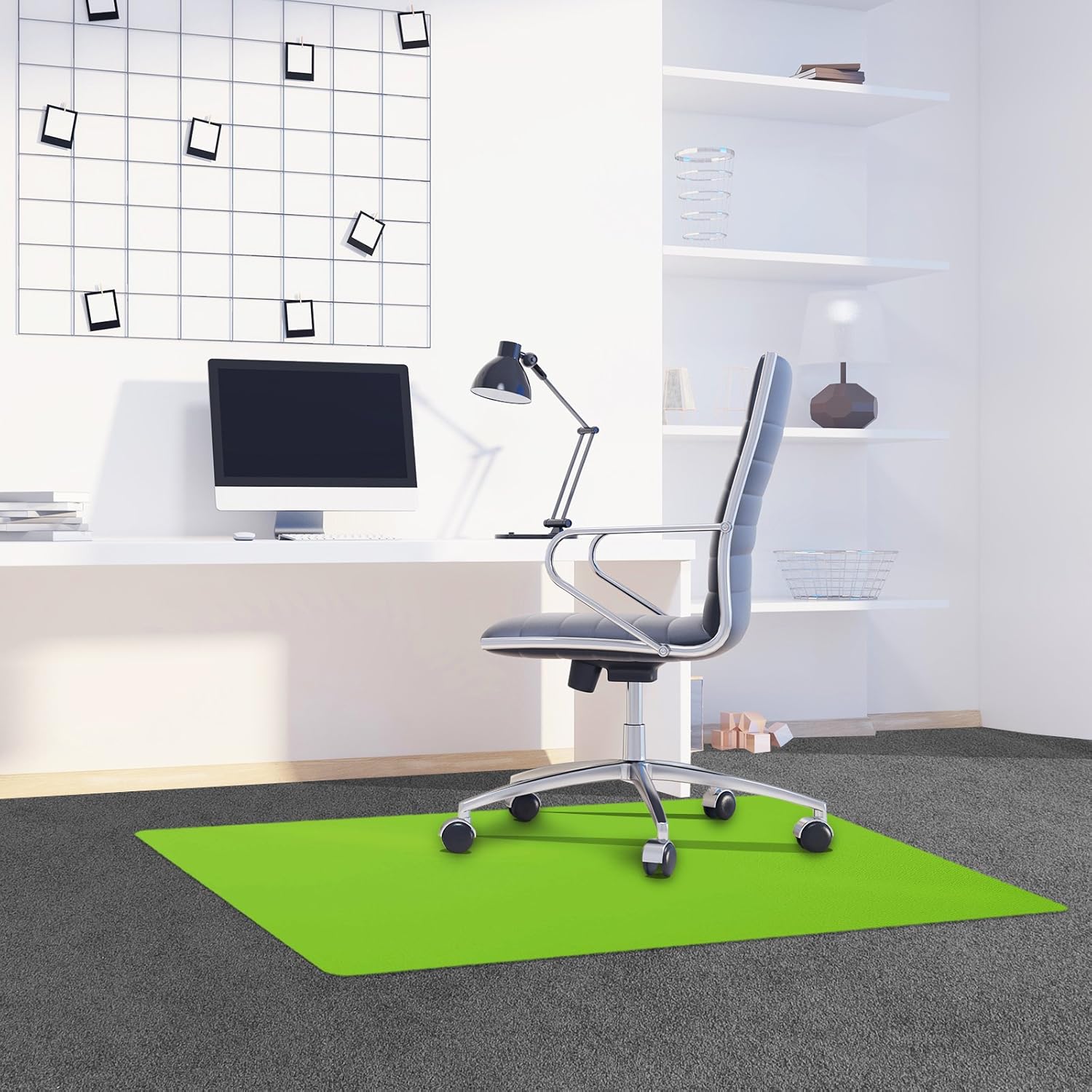 48x60 Odorless BPA Free Red Desk Hard Floor Mats Matching Desk Mats