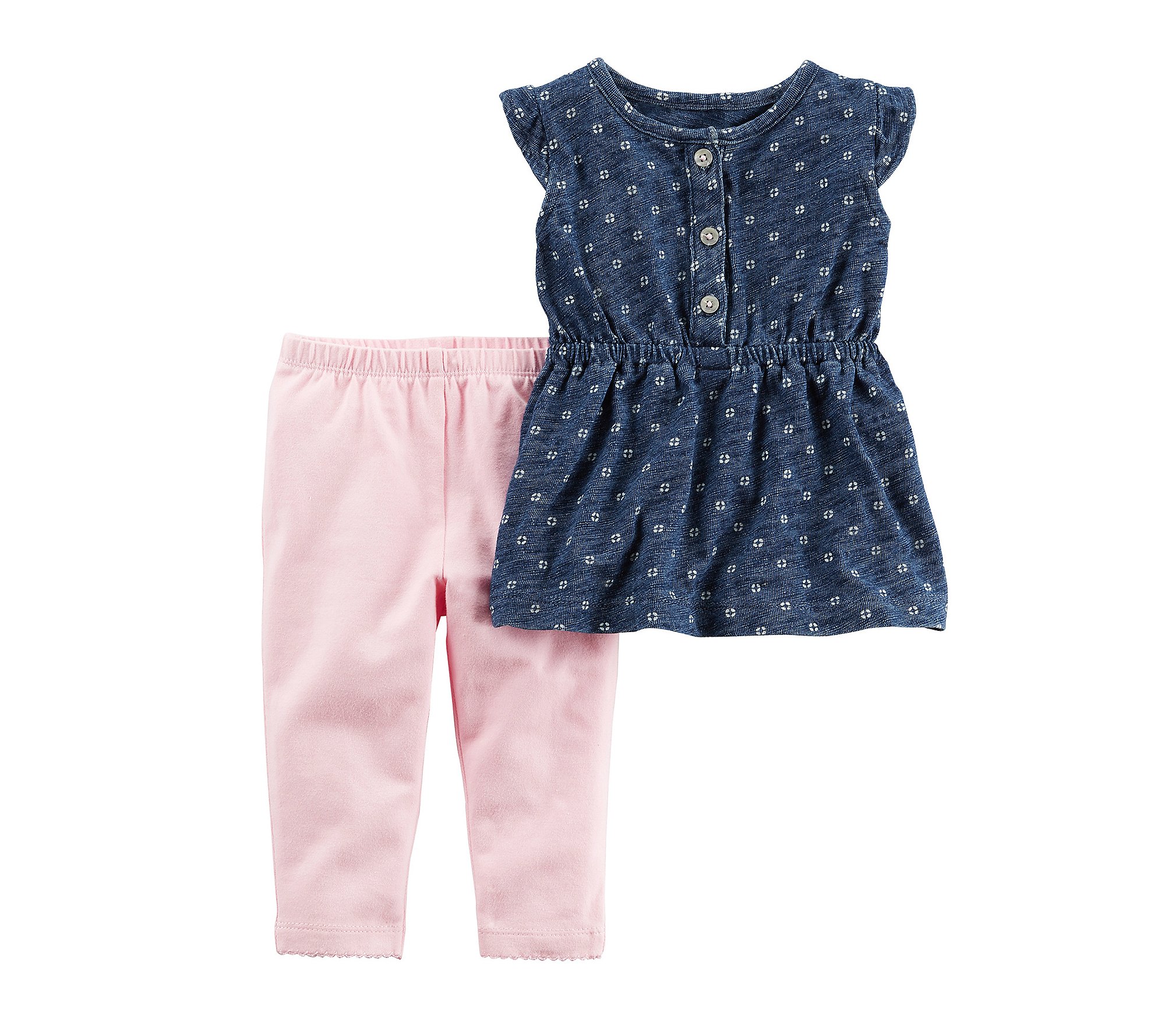 CartersBabyGirls2PiecePrintedTopAndPantsSet