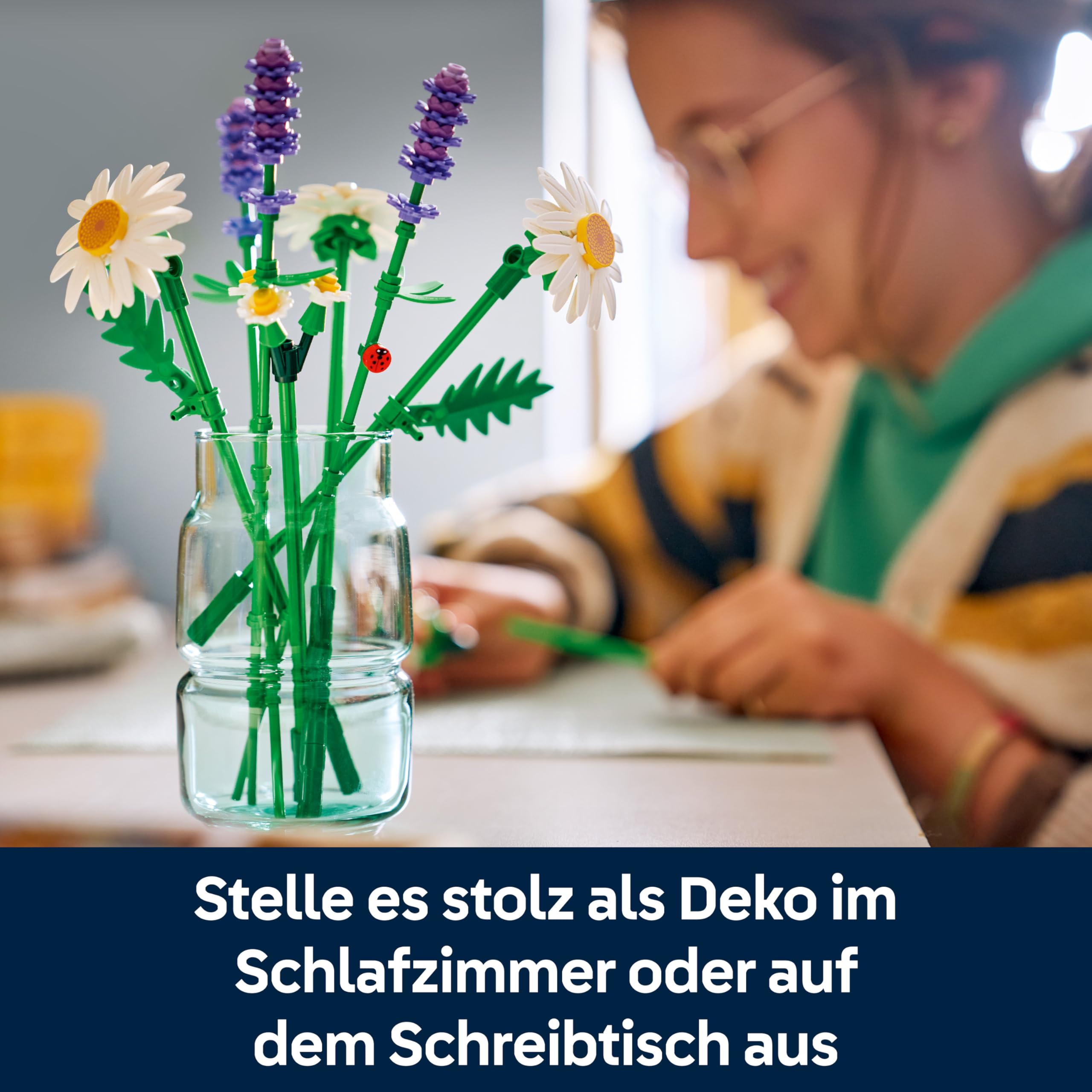 LEGO Botanicals Gänseblümchen - Strauß aus Kunstblumen mit Gänseblümchen & Lavendel - DIY Deko fürs Kinderzimmer - Geschenkidee zum Geburtstag für Mädchen ab 9 Jahren - 11508 6