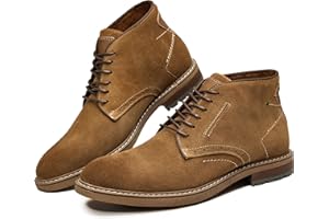 Arkbird Mens Chukka Boots, Genuine Suede Leather Classic Fashion Casual Ankle Lace-up Dress Boots for Men
