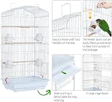 Yaheetech Metal Bird Cage Small Bird Parrot Cage Open Top Rolling Stand view 6