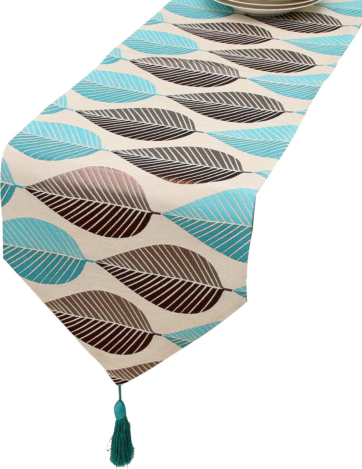 Best fall rustic table runner blue