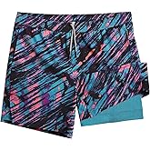 maamgic Gym Shorts for Men 7 inch Inseam with Liner Stretch 2 in 1 Workout Shorts Men Quick Dry Athletic Running Shorts