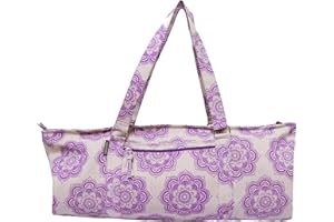 YOGALATEST Yoga Kit Bag for Men & Women Cotton & Jute Fabric With Mandala Print Carrier Bag Large Pocket (29x8x12)