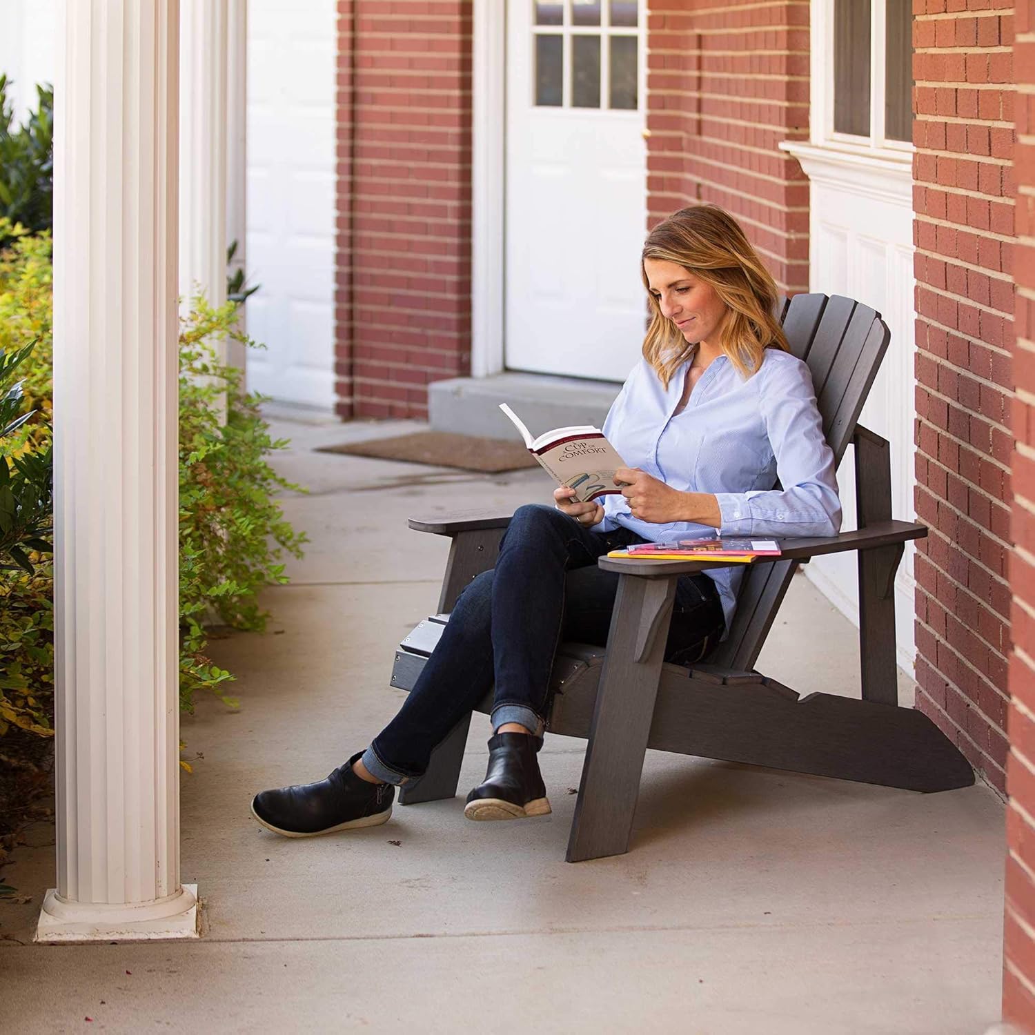 Lifetime Faux Wood Adirondack Chair, Gray - 60204 : Garden & Outdoor