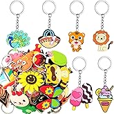 XITDW 30/50pcs Large size thicken Cute Bulk Keychains,Non-Repeat Cartoon Key Chains Backpack Charms for Classroom Prizes Students Incentives Holiday Gifts Party Favors