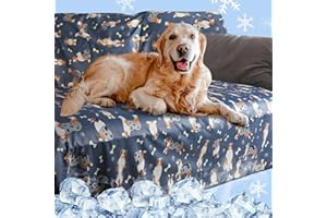 PEDOBI Premium Cooling Mat for Large Dogs - Washable Dog Cooling Throw Blanket，Durable Pet Mat for Cat, Soft Blanket for All Seasons, 40''x60''