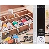 Van Gogh Oil Color Paint, 10x40ml Tubes + Accessories, Wooden Box Basic Set