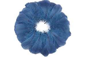 THARAHT 360pcs Colorful Feathers 3-5 inch Craft Feathers Assorted Rainbow Colors Feathers for Kids for DIY Handmade Wedding Home Party Decorations Natural Feather,Navy Blue