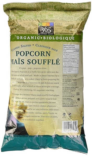 365 EVERYDAY VALUE, ORGANIC CLASSIC SALTED POPCORN, 6 OUNCE