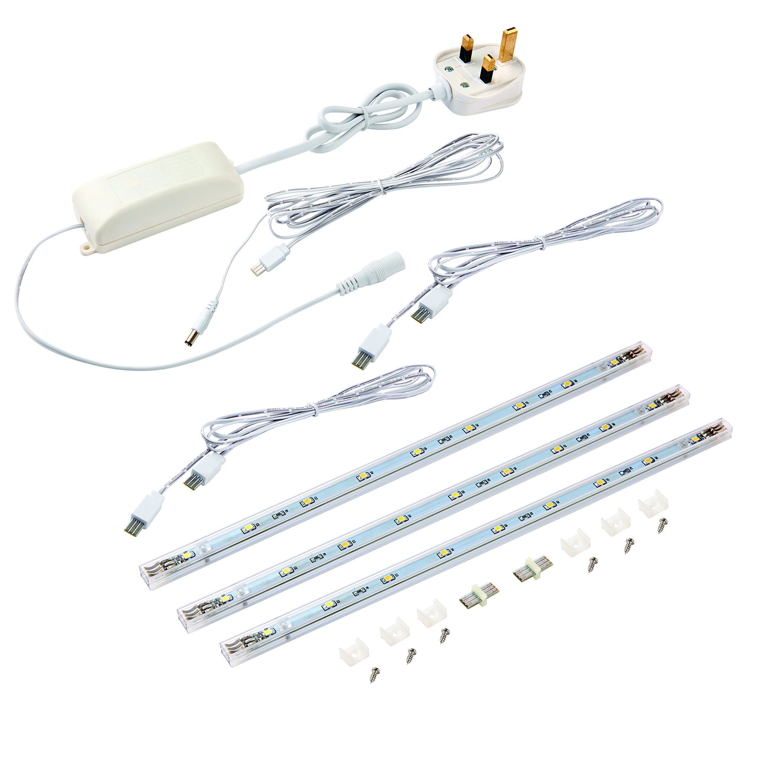 Saxby Eris 2W Warm White Kitchen Pelmet Plinth Under Cabinet Display Strip LED Light Kit