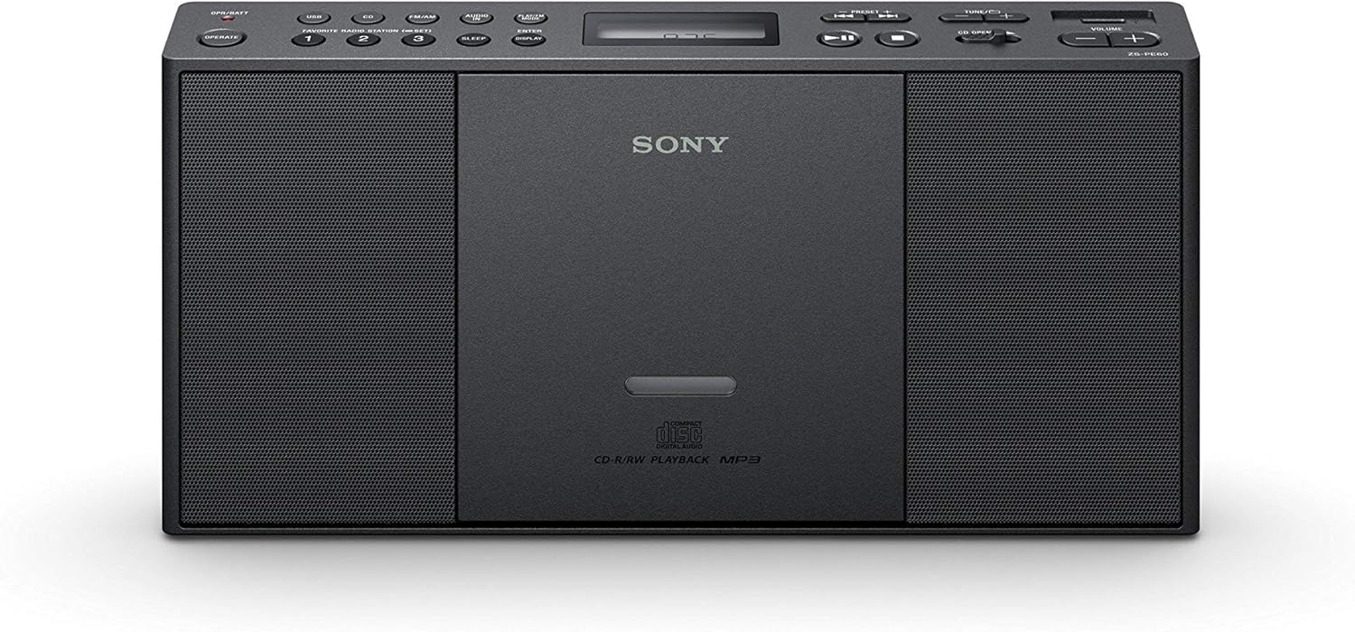 Sony Zs Pe60 Tragbarer Radio Usb Radio Mp3 Cd Recorder Schwarz Amazon De Heimkino Tv Video