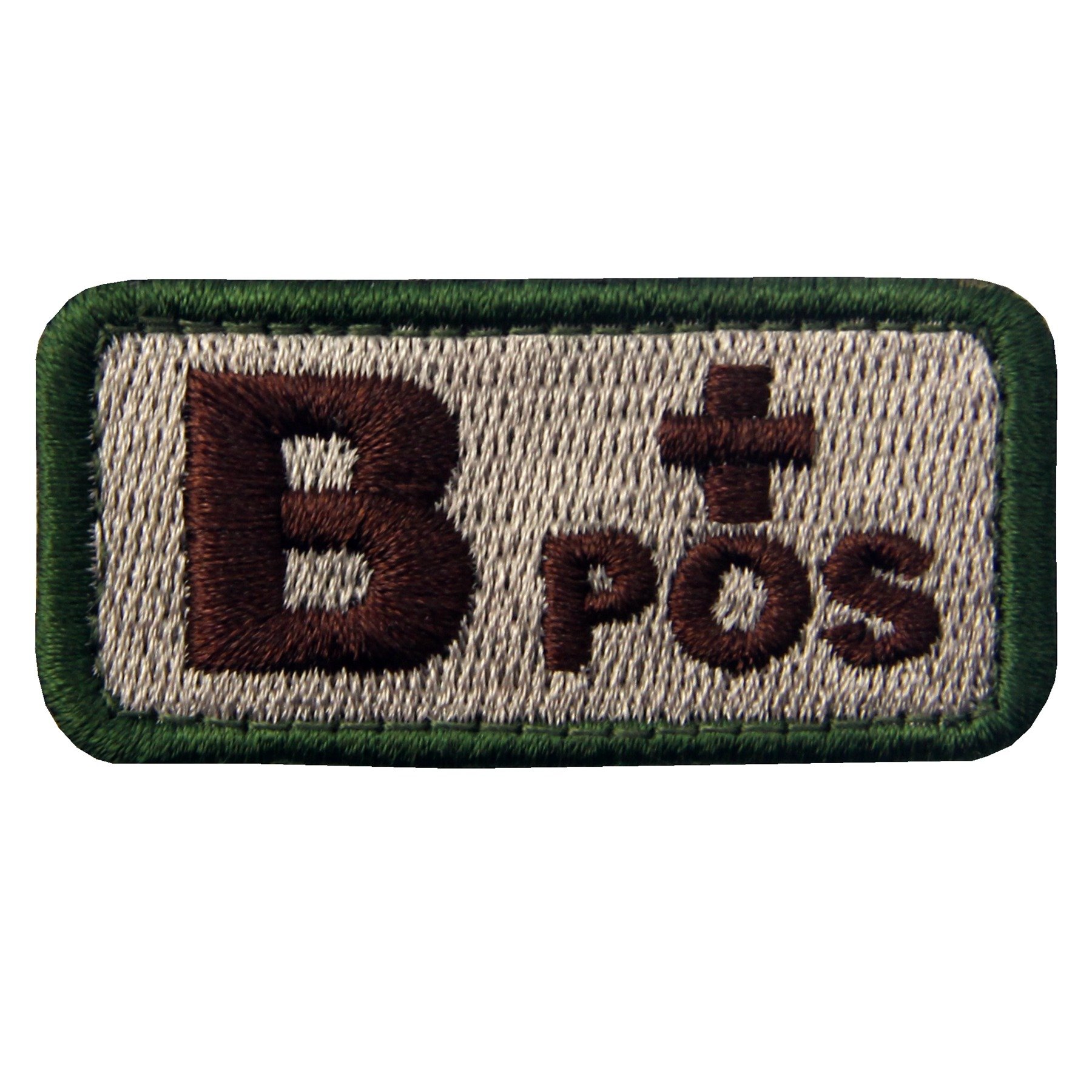 EmbTao Type B Positive Tactical Blood Type Fastener Hook&Loop Patch - Khaki & Green - 2"x1"