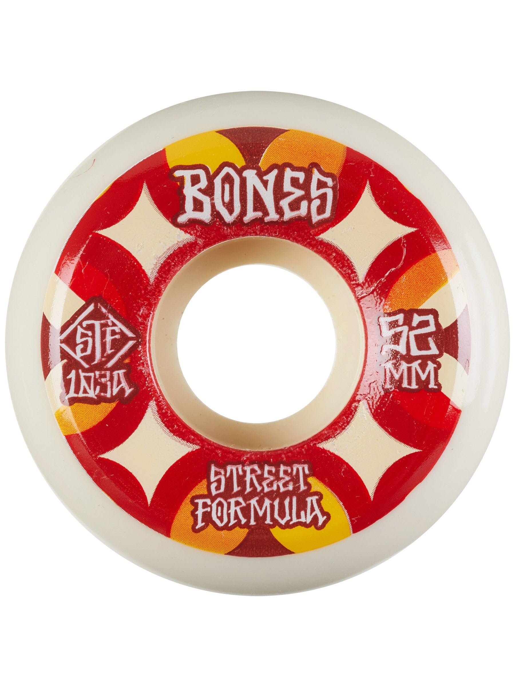 Bones STF Retros 103A V5 Sidecut Skateboard Wheels White 54mm