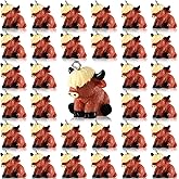 Equsion 36 Pcs Highland Cows Resin Charm Cute Pendants Mini Cow Dangle Charm Beads Bulk for Jewelry Making Necklace Earring Wristband Keychain DIY Crafts
