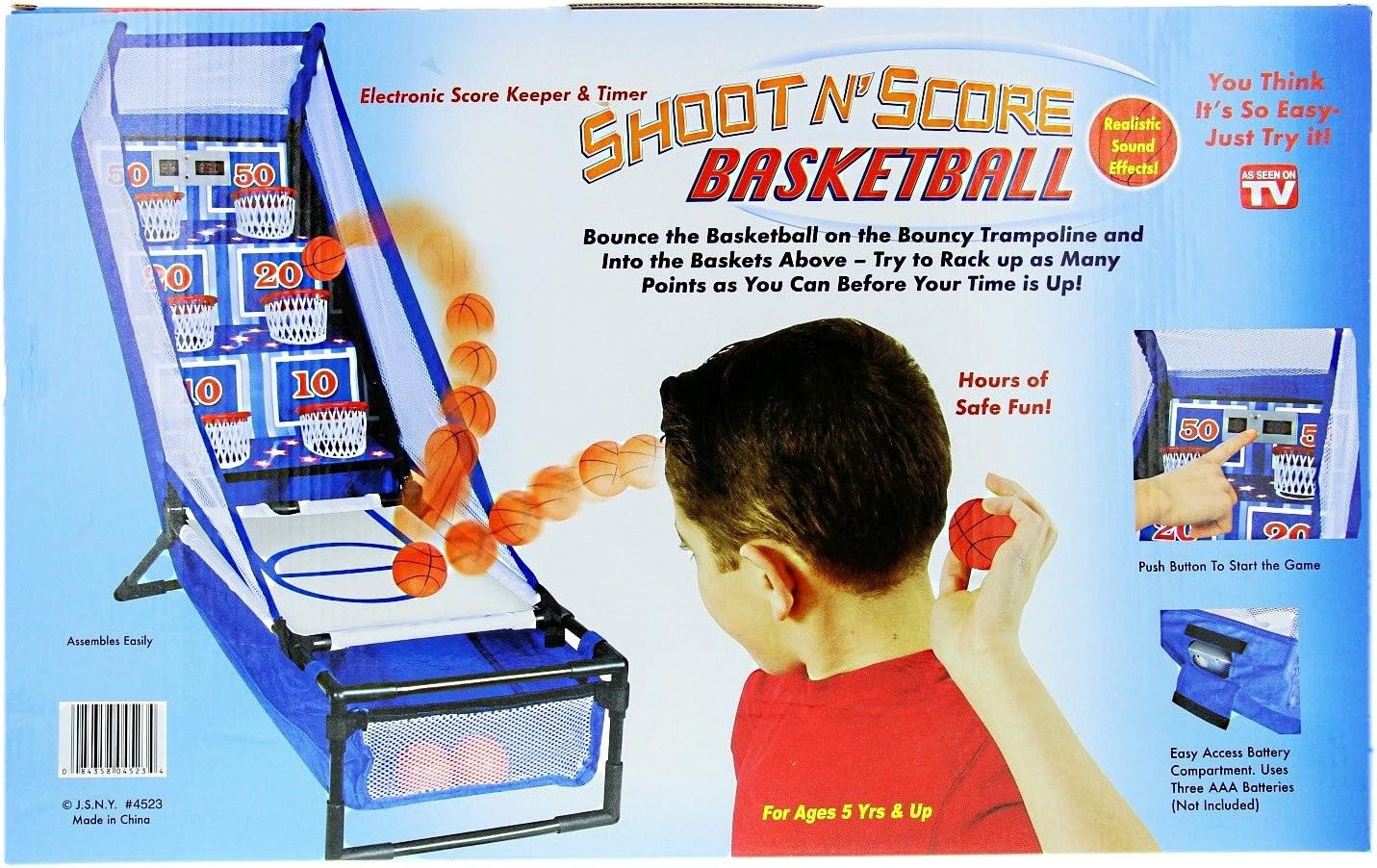 electronic basketball bounce and score