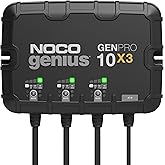 NOCO Genius GENPRO10X3: 3-Bank, 30A Onboard Battery Charger - 10A Per Bank, 12V Waterproof Marine Charger with Overcharge Pro