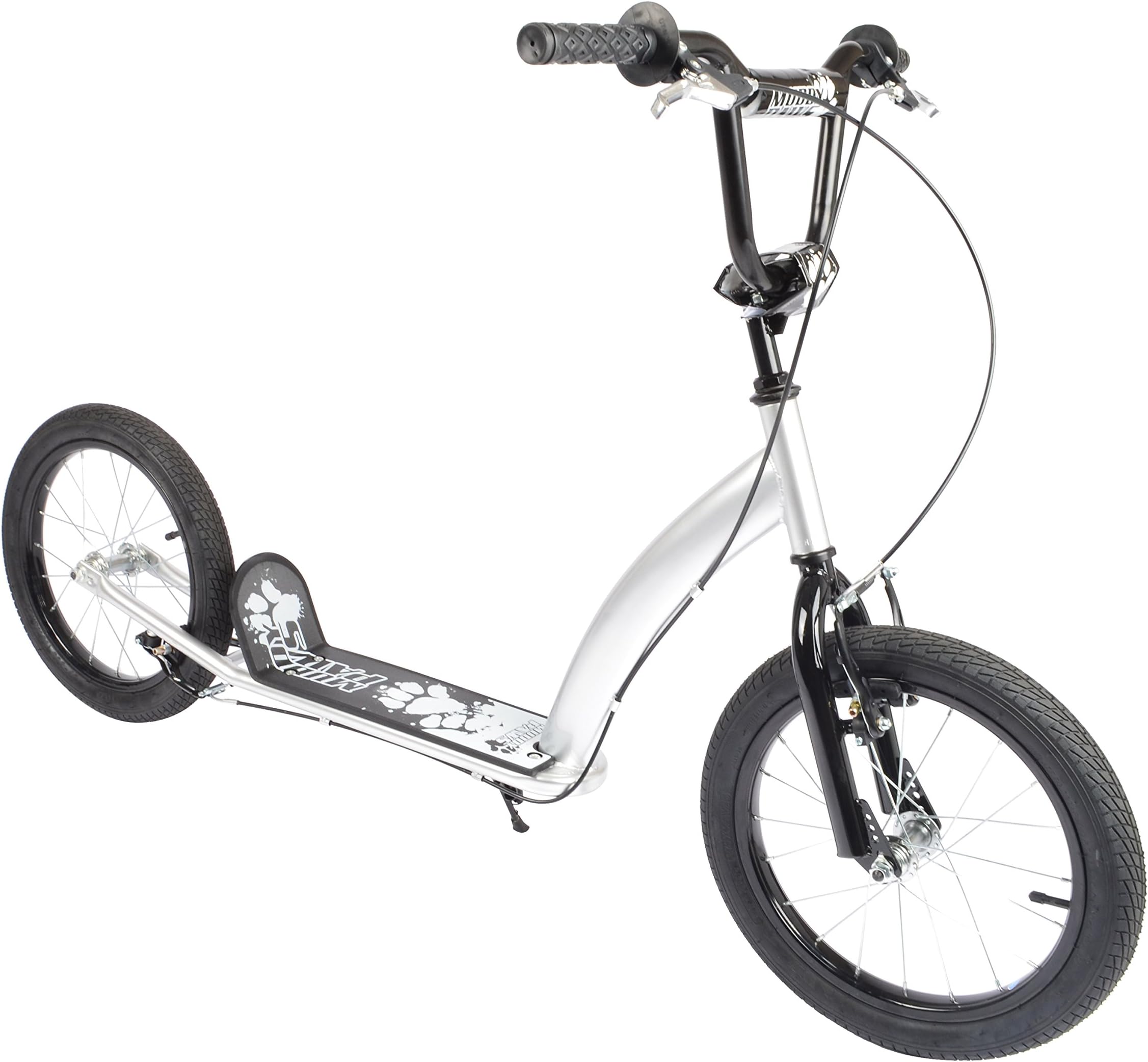 Muddypaws New 16 Inch Stunt Scooter With Bmx Style Wheels Grey - Grey