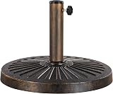 Yaheetech 12kg Patio Umbrella Base Stand Heavy Duty Bronze view 1