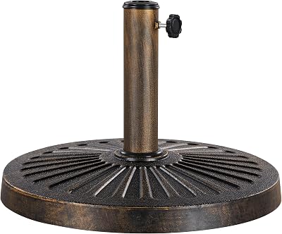 Yaheetech 12kg Patio Umbrella Base Stand Heavy Duty Bronze