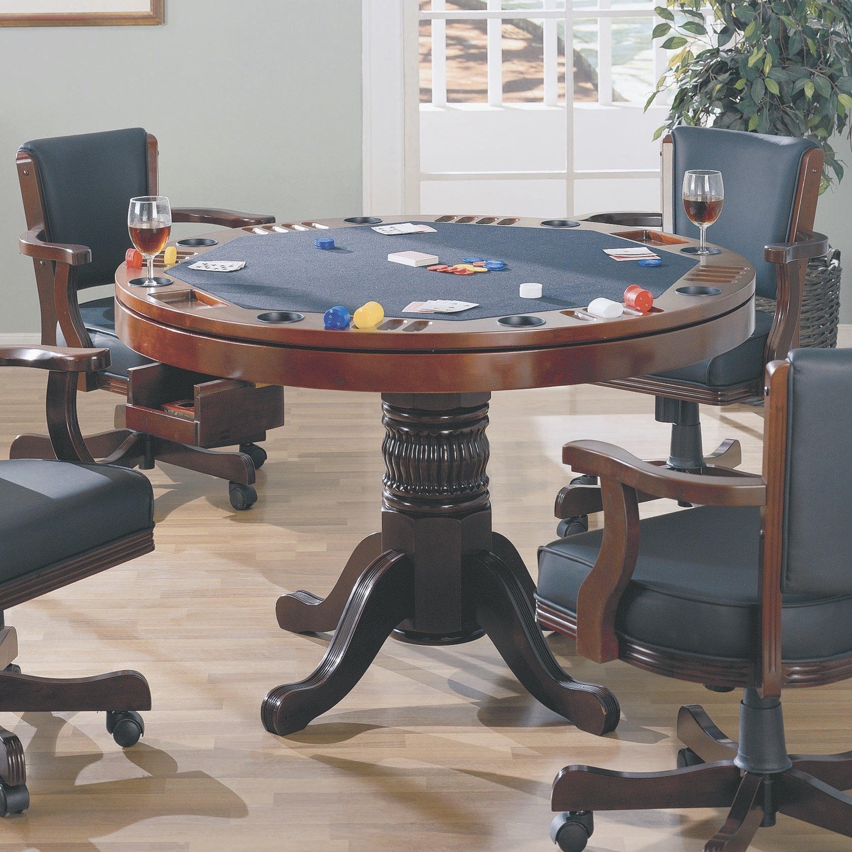 Coaster Home Furnishings Mitchell 3in1 Game Table Merlot (100201