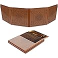 CASEMATIX DM Screen Faux Leather Double-Sided Customizable GM Screen - 8-Pocket Folding Dungeon Master Screen with Outward-Facing Windows for Artwork and Reference Sheets, Inserts Not Included