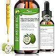 Wanish Soursop Graviola Leaves Extract Liquid Drop，Sour SOP Bitters Liquid for Cell Support & Regeneration, Immune Boost, Liver and Sleep, Herbal Goodness, Sugar/Gluten Free, Natural Flavor, 2 Fl Oz