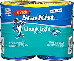 StarKist Chunk Light Tuna in Water, 5 oz Can, Pack of 8