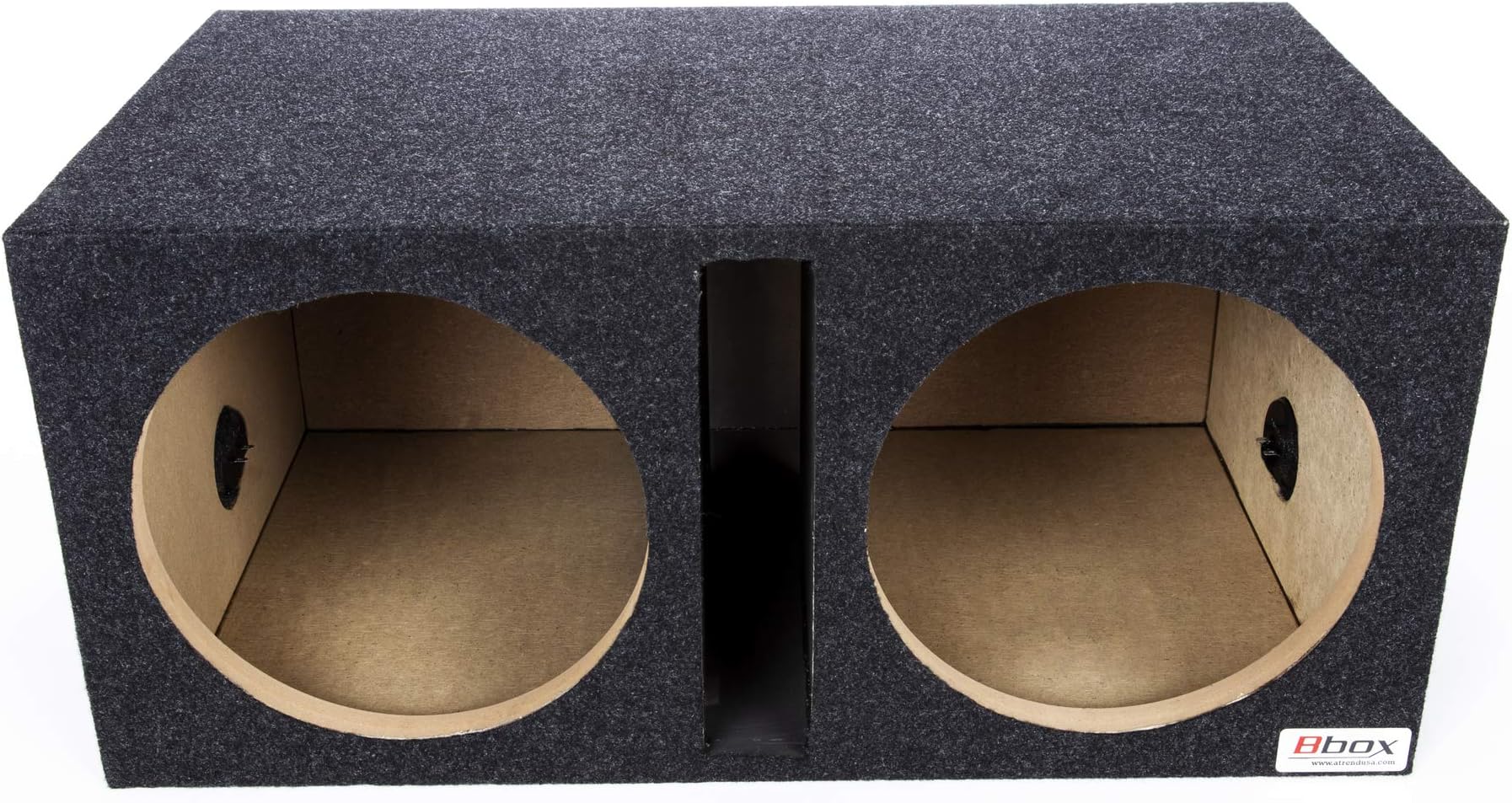 Bbox Dual Vented 15 Inch Subwoofer Enclosure - Pro Series Dual Vented SPL Car Subwoofer Boxes & Enclosures - Premium Subwoofer Box Improves Audio Quality, Sound & Bass - Nickel Finish Terminals
