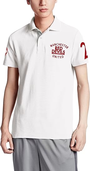 Amazon マンチェスターユナイテッド Manchesterunited Manchester United レッドデビルポロシャツ Manu 01pl26 白 Ll ポロシャツ 通販
