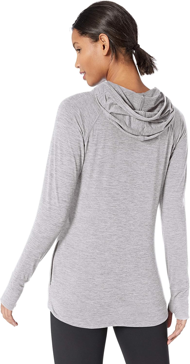  Essentials Women's Brushed Tech Stretch Popover Hoodie: Clothing