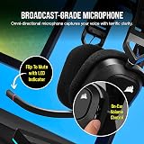 Corsair HS80 RGB Wireless Multiplatform Headset Dolby Atmos Carbon view 7