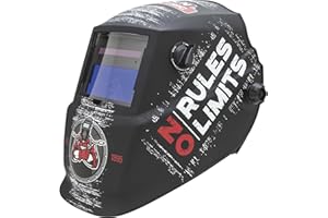 Lincoln Electric No Rules No Limits Welding Helmet K4983-1, Auto Darkening, Lightweight Weld Headgear, Shade 7-13, Grind Mode, Use for Stick, TIG, Pulsed TIG, MIG, Pulsed MIG, Flux Core, Gouging