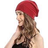 ZLYC Women Fashion Knit Slouchy Beanie Hat Thin Stretch Skull Caps