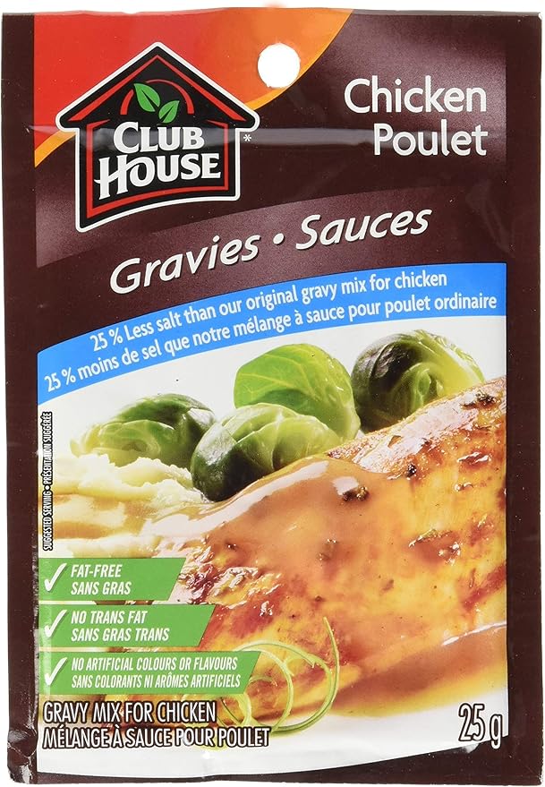 Club House, Dry Sauce/Seasoning/Marinade Mix, Chicken Gravy, Less Salt