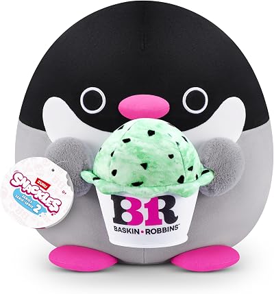 Snackles Series 2 Penguin Plush Toy 20 cm Brown Box Snack Included